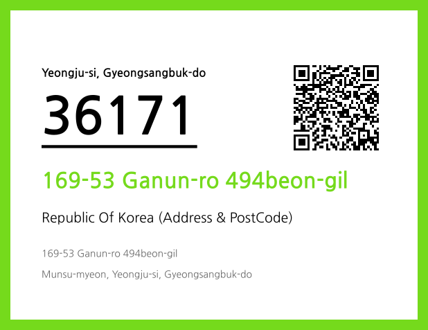 Address and Postal Code QR Code Image (CC BY 4.0)