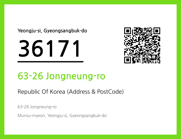 CC BY 4.0 Address and Postal Code QR Code Image (CC BY 4.0)