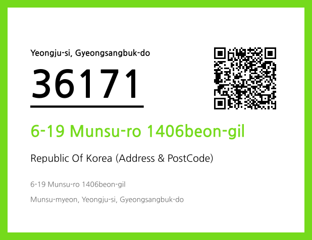 CC BY 4.0 Address and Postal Code QR Code Image (CC BY 4.0)