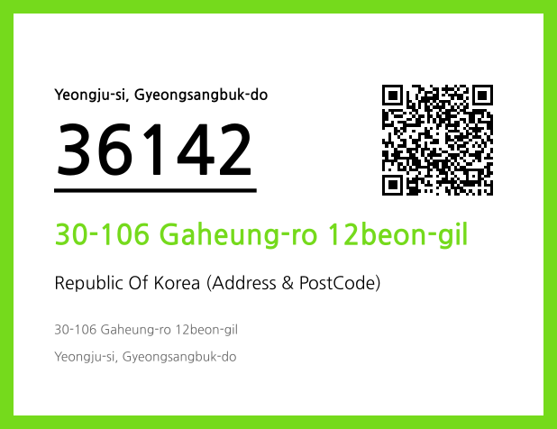 Address and Postal Code QR Code Image (CC BY 4.0)