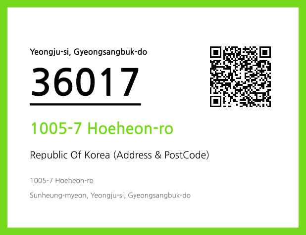 Address and Postal Code QR Code Image (CC BY 4.0)
