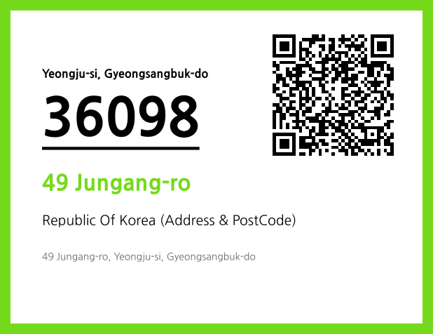 Address and Postal Code QR Code Image (CC BY 4.0)