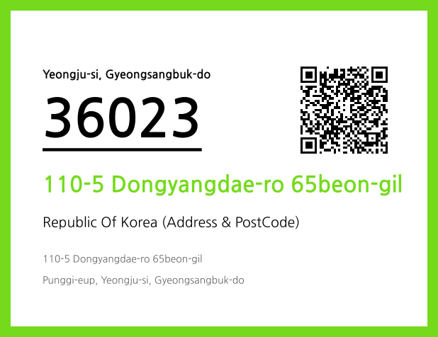 CC BY 4.0 Address and Postal Code QR Code Image (CC BY 4.0)