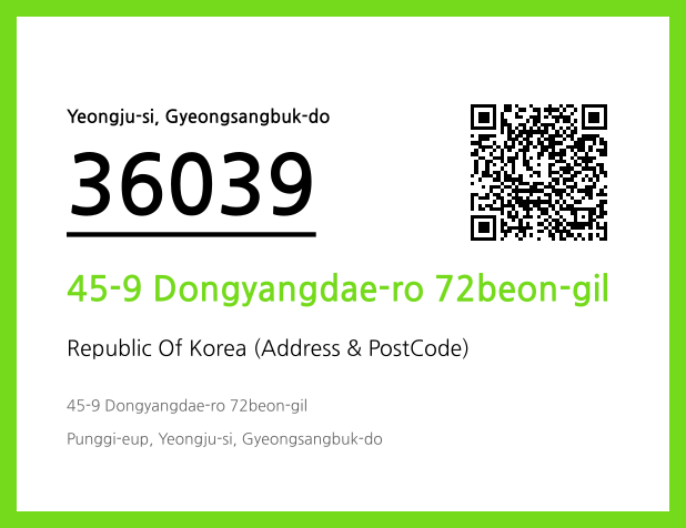 Address and Postal Code QR Code Image (CC BY 4.0)