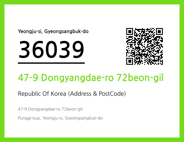 Address and Postal Code QR Code Image (CC BY 4.0)