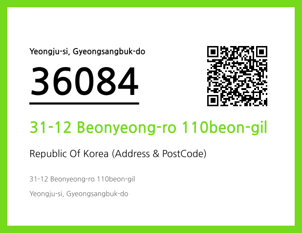 CC BY 4.0 Address and Postal Code QR Code Image (CC BY 4.0)