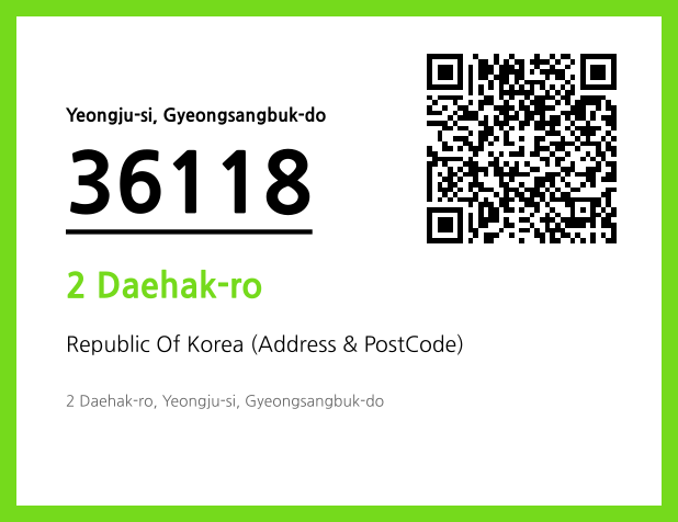 Address and Postal Code QR Code Image (CC BY 4.0)