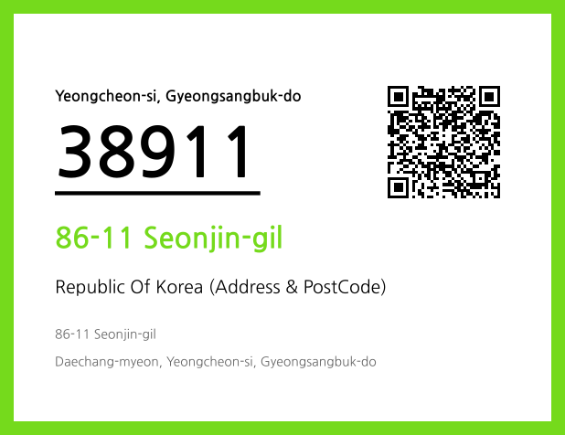 Address and Postal Code QR Code Image (CC BY 4.0)