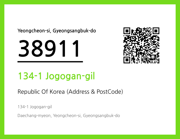 Address and Postal Code QR Code Image (CC BY 4.0)
