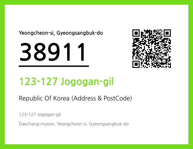 Address and Postal Code QR Code Image (CC BY 4.0)