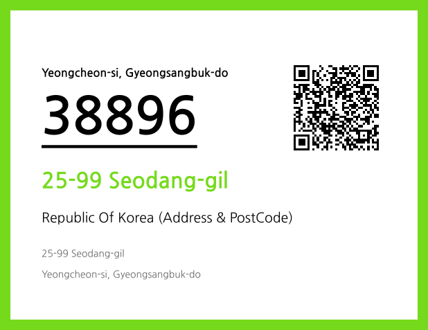 CC BY 4.0 Address and Postal Code QR Code Image (CC BY 4.0)