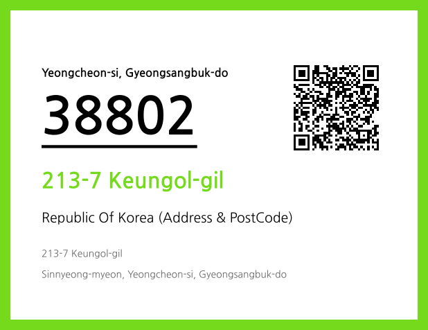 CC BY 4.0 Address and Postal Code QR Code Image (CC BY 4.0)