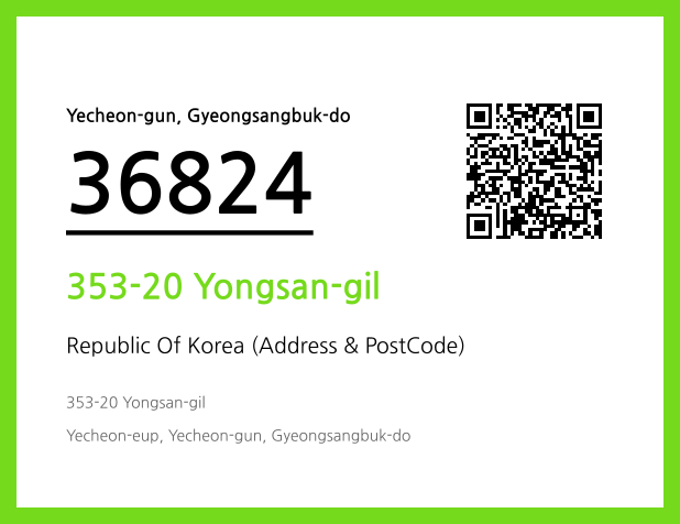 Address and Postal Code QR Code Image (CC BY 4.0)