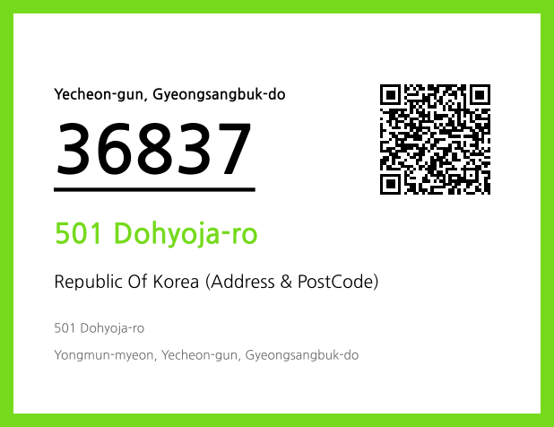 Address and Postal Code QR Code Image (CC BY 4.0)