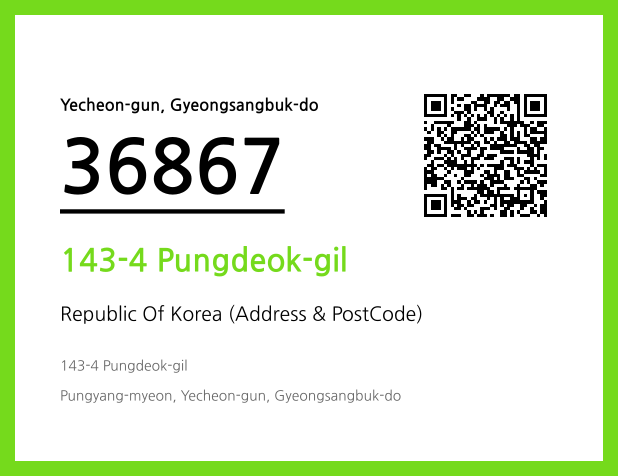 CC BY 4.0 Address and Postal Code QR Code Image (CC BY 4.0)