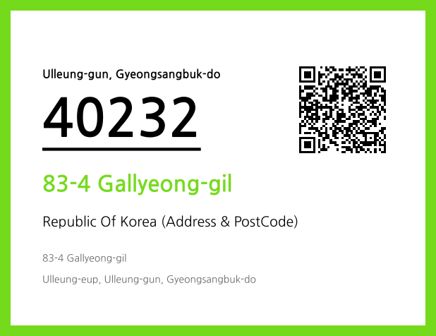 Address and Postal Code QR Code Image (CC BY 4.0)