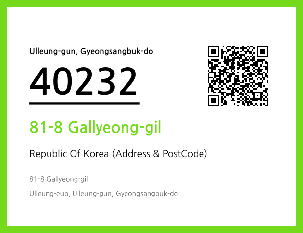 Address and Postal Code QR Code Image (CC BY 4.0)