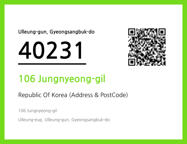 Address and Postal Code QR Code Image (CC BY 4.0)