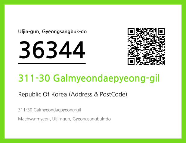 Address and Postal Code QR Code Image (CC BY 4.0)