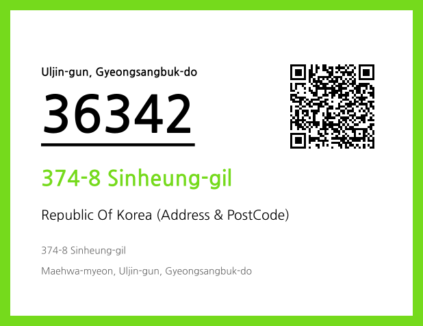 Address and Postal Code QR Code Image (CC BY 4.0)