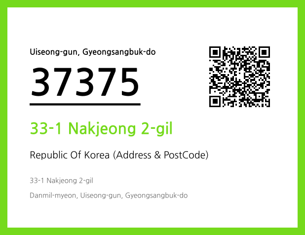 CC BY 4.0 Address and Postal Code QR Code Image (CC BY 4.0)