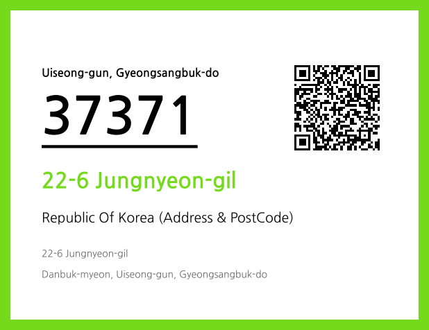 Address and Postal Code QR Code Image (CC BY 4.0)