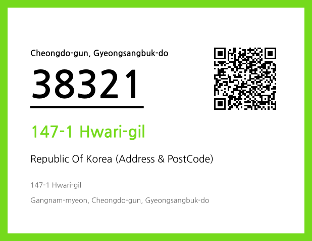 Address and Postal Code QR Code Image (CC BY 4.0)