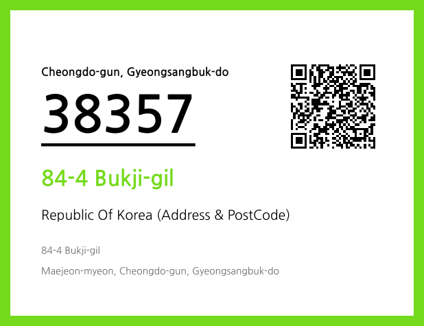 CC BY 4.0 Address and Postal Code QR Code Image (CC BY 4.0)