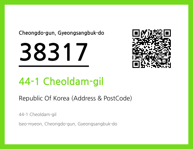 Address and Postal Code QR Code Image (CC BY 4.0)