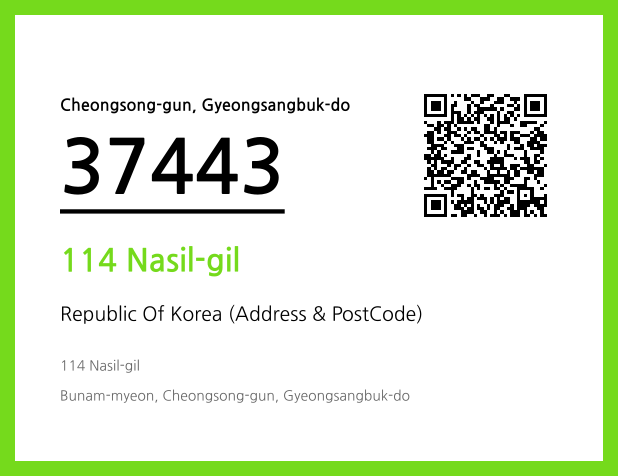 Address and Postal Code QR Code Image (CC BY 4.0)