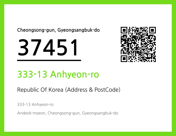 Address and Postal Code QR Code Image (CC BY 4.0)