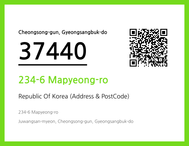 Address and Postal Code QR Code Image (CC BY 4.0)