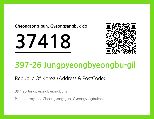 Address and Postal Code QR Code Image (CC BY 4.0)