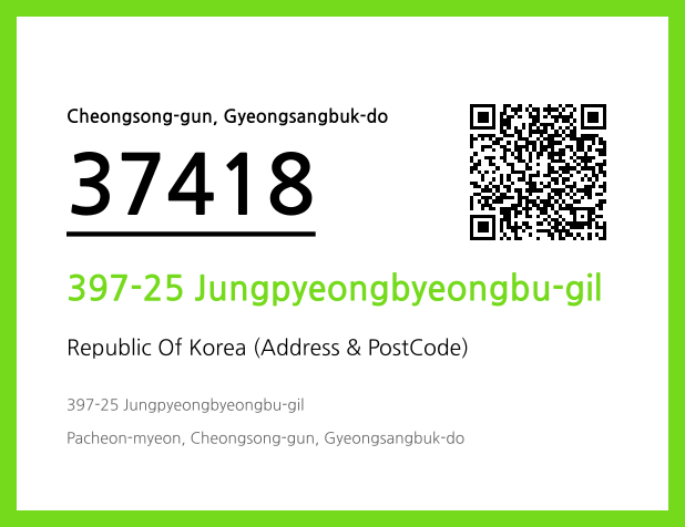 Address and Postal Code QR Code Image (CC BY 4.0)