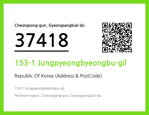 Address and Postal Code QR Code Image (CC BY 4.0)