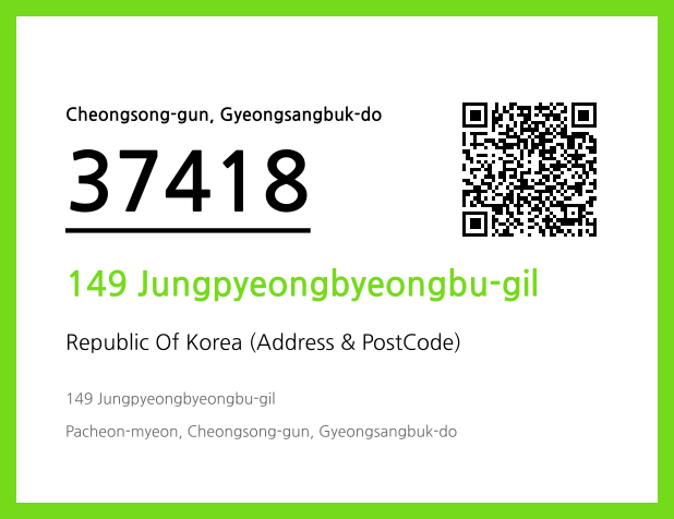Address and Postal Code QR Code Image (CC BY 4.0)