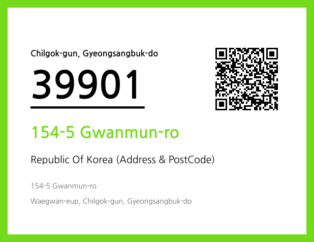 Address and Postal Code QR Code Image (CC BY 4.0)