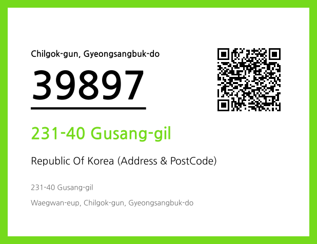 Address and Postal Code QR Code Image (CC BY 4.0)