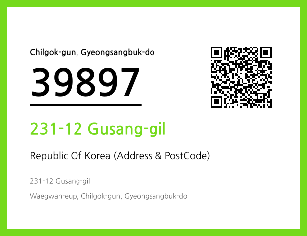 Address and Postal Code QR Code Image (CC BY 4.0)