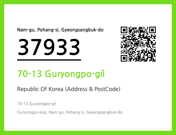 Address and Postal Code QR Code Image (CC BY 4.0)