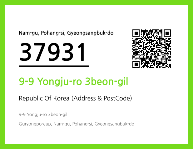 Address and Postal Code QR Code Image (CC BY 4.0)