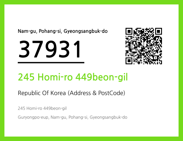 Address and Postal Code QR Code Image (CC BY 4.0)