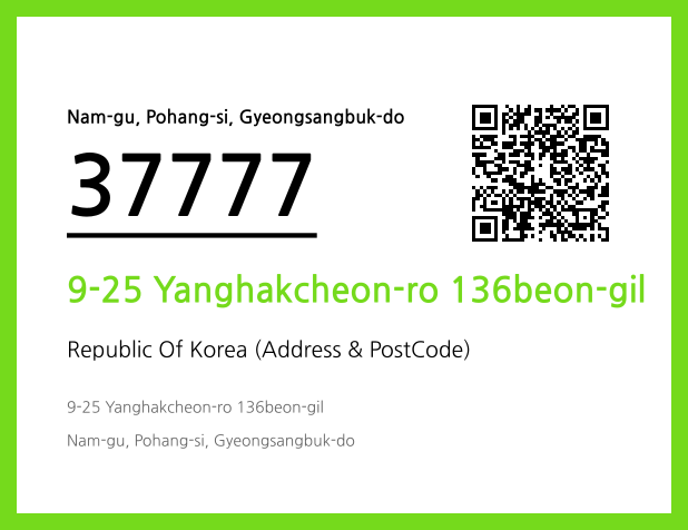 CC BY 4.0 Address and Postal Code QR Code Image (CC BY 4.0)