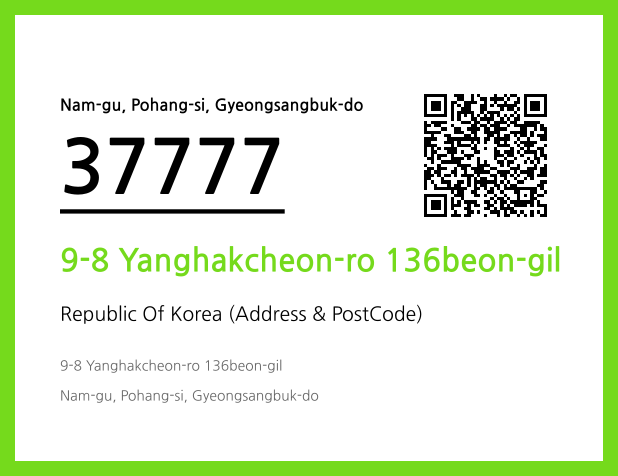 Address and Postal Code QR Code Image (CC BY 4.0)