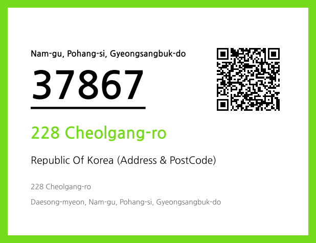 Address and Postal Code QR Code Image (CC BY 4.0)