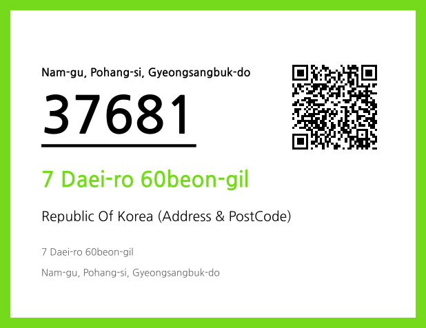 Address and Postal Code QR Code Image (CC BY 4.0)