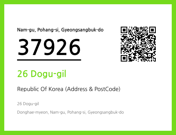 Address and Postal Code QR Code Image (CC BY 4.0)