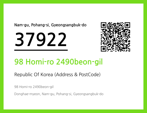 CC BY 4.0 Address and Postal Code QR Code Image (CC BY 4.0)