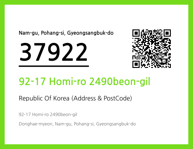 CC BY 4.0 Address and Postal Code QR Code Image (CC BY 4.0)
