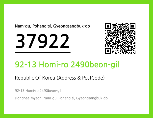 CC BY 4.0 Address and Postal Code QR Code Image (CC BY 4.0)